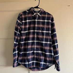 American Eagle. Medium. Button Up. Blue and Orange.